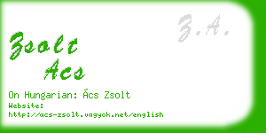 zsolt acs business card